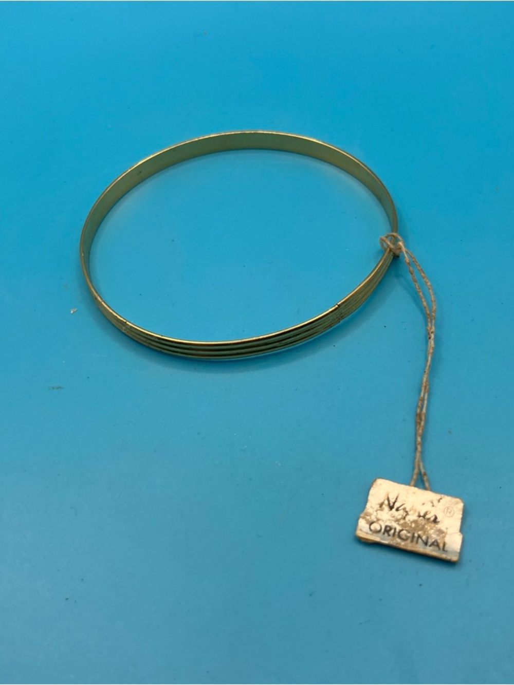 napier bracelet gold tone vintage